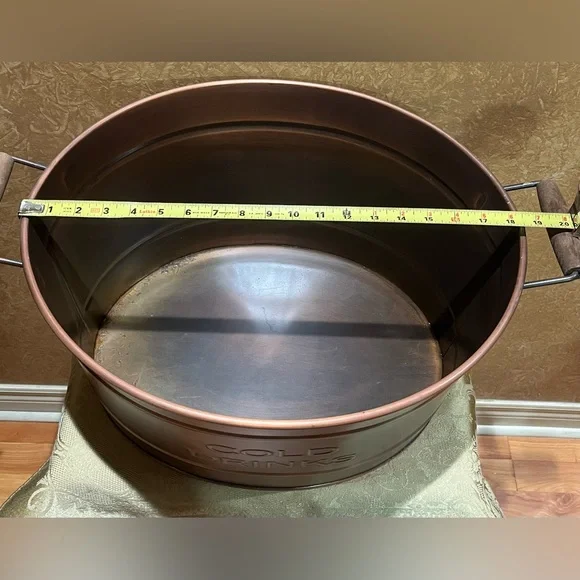 Rustic Copper Beverage Ice Tub - Picture 4 of 7